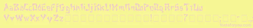 eggroll Font – Pink Fonts on Yellow Background