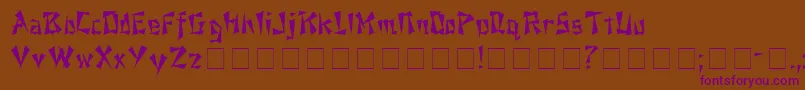 Шрифт eggroll – фиолетовые шрифты на коричневом фоне