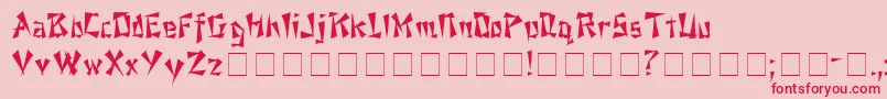 eggroll Font – Red Fonts on Pink Background