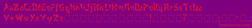 eggroll Font – Red Fonts on Purple Background