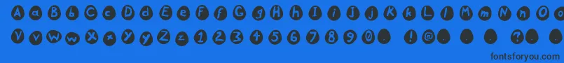 EGGS Font – Black Fonts on Blue Background