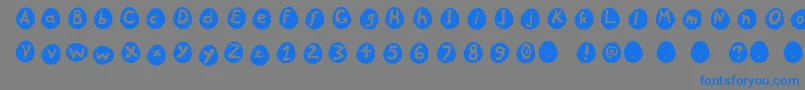 EGGS Font – Blue Fonts on Gray Background