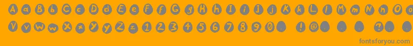 EGGS Font – Gray Fonts on Orange Background