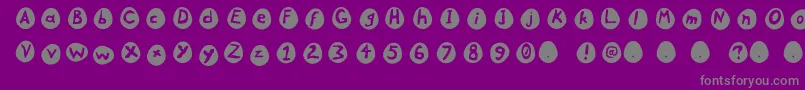 Czcionka EGGS – szare czcionki na fioletowym tle