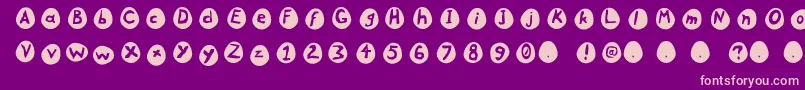 EGGS Font – Pink Fonts on Purple Background