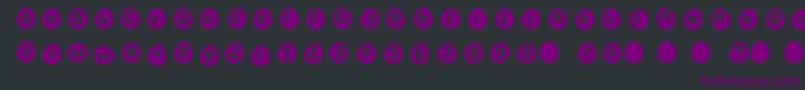 EGGS Font – Purple Fonts on Black Background