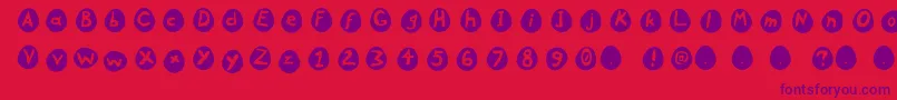 More about EGGS Font EGGS Font – Purple Fonts on Red Background