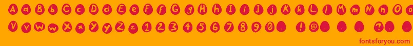 EGGS Font – Red Fonts on Orange Background