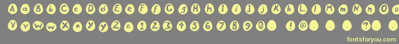 EGGS-Schriftart – Gelbe Schriften auf grauem Hintergrund