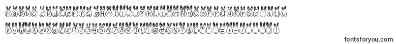 Eggy Bunny Ear-Schriftart – Osterschriften