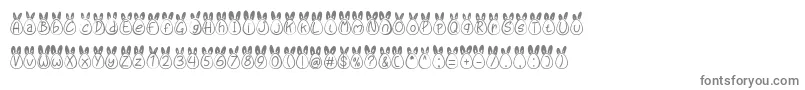 Eggy Bunny Ear-Schriftart – Graue Schriften