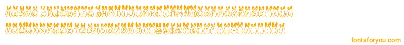 Eggy Bunny Ear-fontti – oranssit fontit