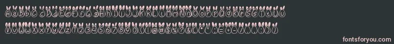 fuente Eggy Bunny Ear – Fuentes Rosadas Sobre Fondo Negro