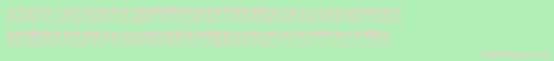 Eggy Bunny Ear Font – Pink Fonts on Green Background