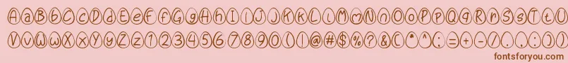 Eggy Bunny Font – Brown Fonts on Pink Background