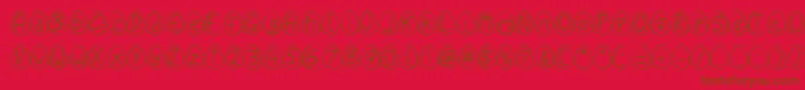 Eggy Bunny Font – Brown Fonts on Red Background