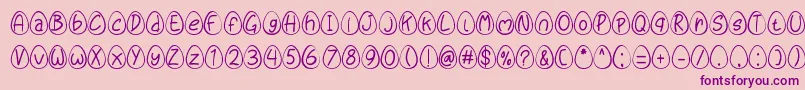 Eggy Bunny Font – Purple Fonts on Pink Background