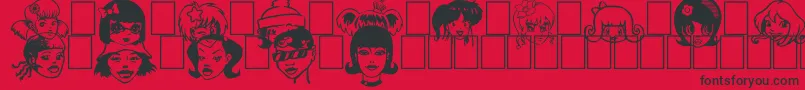 Egirlz Font – Black Fonts on Red Background