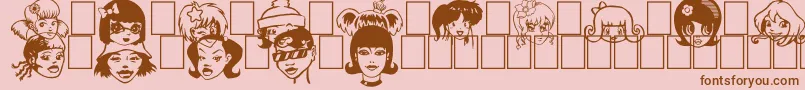 Подробнее о шрифте Egirlz Шрифт Egirlz – коричневые шрифты на розовом фоне