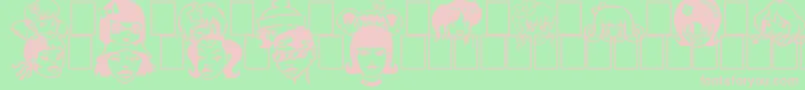 フォントEgirlz – 緑の背景にピンクのフォント