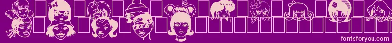 フォントEgirlz – 紫の背景にピンクのフォント