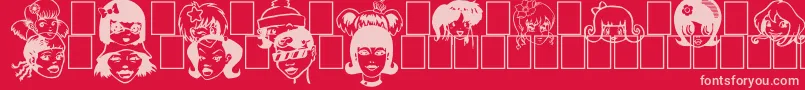 フォントEgirlz – 赤い背景にピンクのフォント