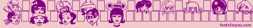 Egirlz Font – Purple Fonts on Pink Background