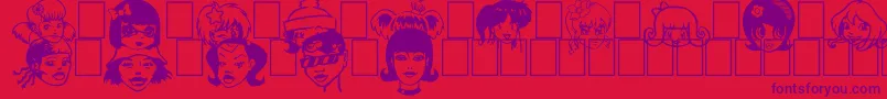Egirlz-fontti – violetit fontit punaisella taustalla
