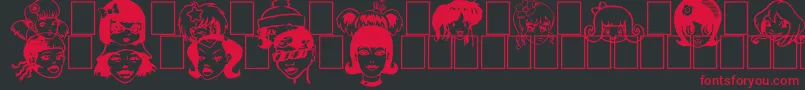 fuente Egirlz – Fuentes Rojas Sobre Fondo Negro