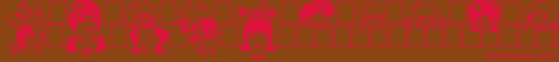 Egirlz Font – Red Fonts on Brown Background
