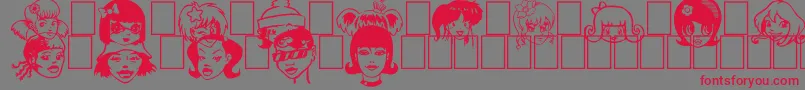Шрифт Egirlz – красные шрифты на сером фоне