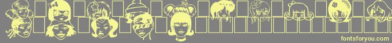 En savoir plus sur la police Egirlz Police Egirlz – polices jaunes sur fond gris