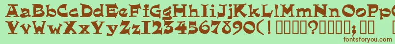 eglantine Font – Brown Fonts on Green Background