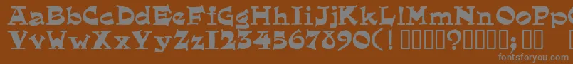 eglantine-fontti – harmaat kirjasimet ruskealla taustalla