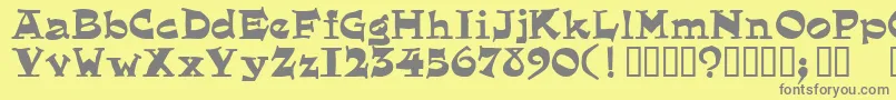 フォントeglantine – 黄色の背景に灰色の文字