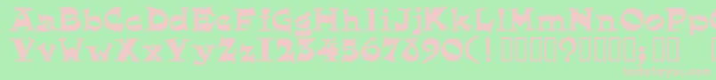 eglantine-fontti – vaaleanpunaiset fontit vihreällä taustalla