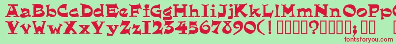 eglantine-fontti – punaiset fontit vihreällä taustalla