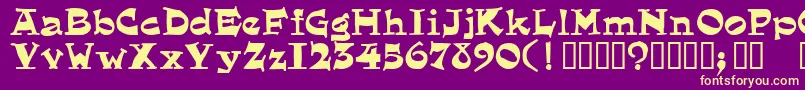 eglantine Font – Yellow Fonts on Purple Background