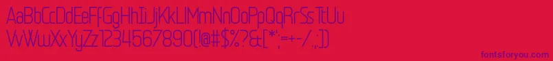 Egosurf Stiffler Font – Purple Fonts on Red Background