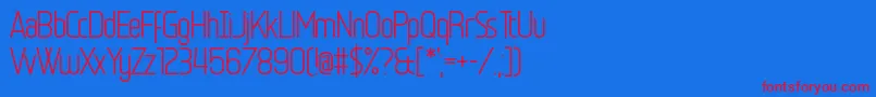 Egosurf Stiffler Font – Red Fonts on Blue Background