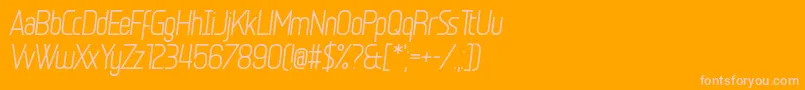 Egosurf Font – Pink Fonts on Orange Background