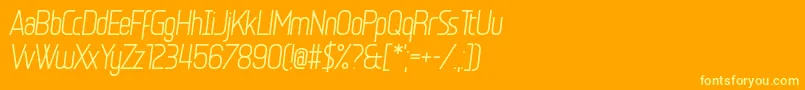 Egosurf Font – Yellow Fonts on Orange Background