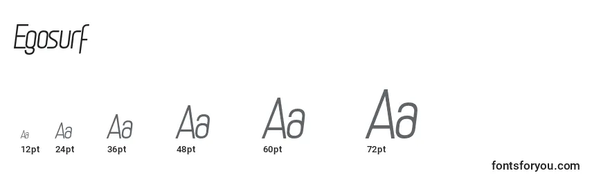 Egosurf Font Sizes