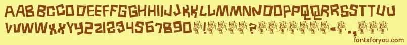 Подробнее о шрифте Borneo ffy Шрифт Borneo ffy – коричневые шрифты на жёлтом фоне