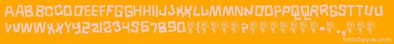Borneo ffy Font – Pink Fonts on Orange Background