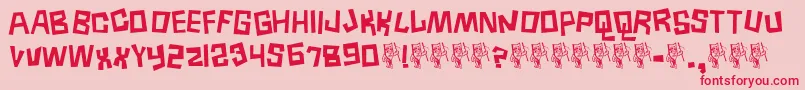 Borneo ffy Font – Red Fonts on Pink Background