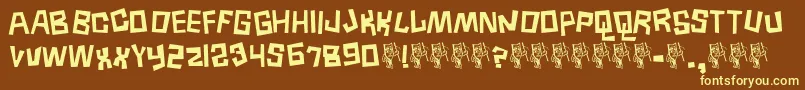 Borneo ffy Font – Yellow Fonts on Brown Background