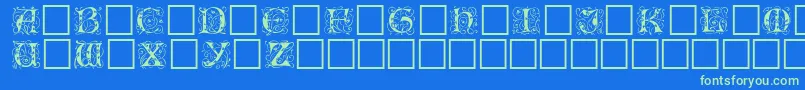Fonte EICBL    – fontes verdes em um fundo azul