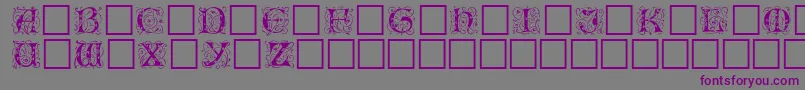 フォントEICBL    – 紫色のフォント、灰色の背景