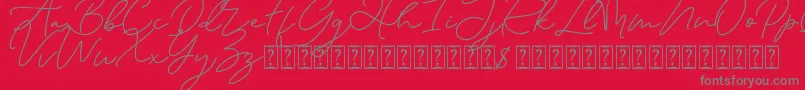 Eiffel in love Font – Gray Fonts on Red Background